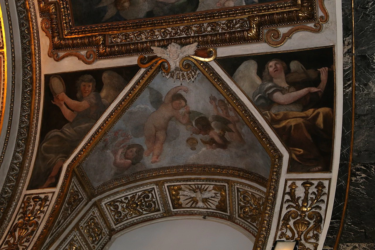 Maria assunta tra angeli - Santa Maria della Pace, Roma, dettaglio